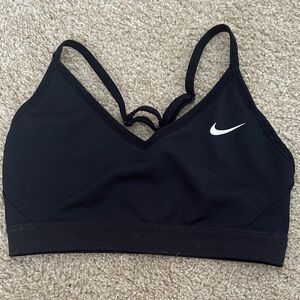 Nike Black Sports Bra with White Logo
